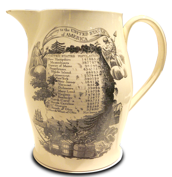 Photo of pottery commemorating the first U.S. Census